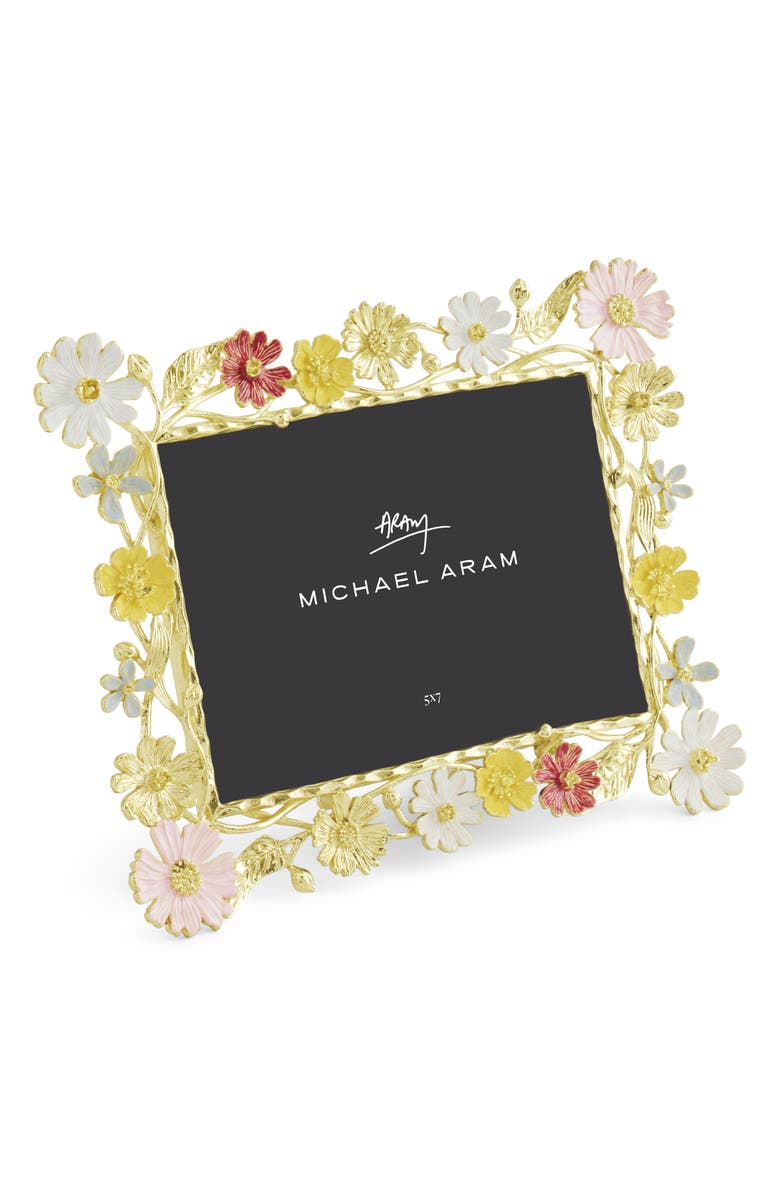 Michael Aram Wildflowers 5 x 7-Inch Picture Frame, Alternate, color, Gold Multi