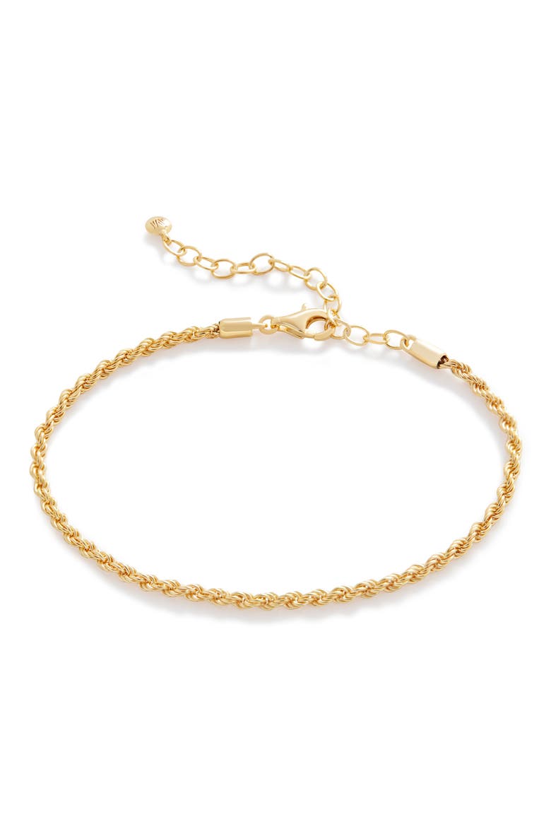 Rope Chain Bracelet, Main, color, 18CT GOLD VERMEIL/ SS
