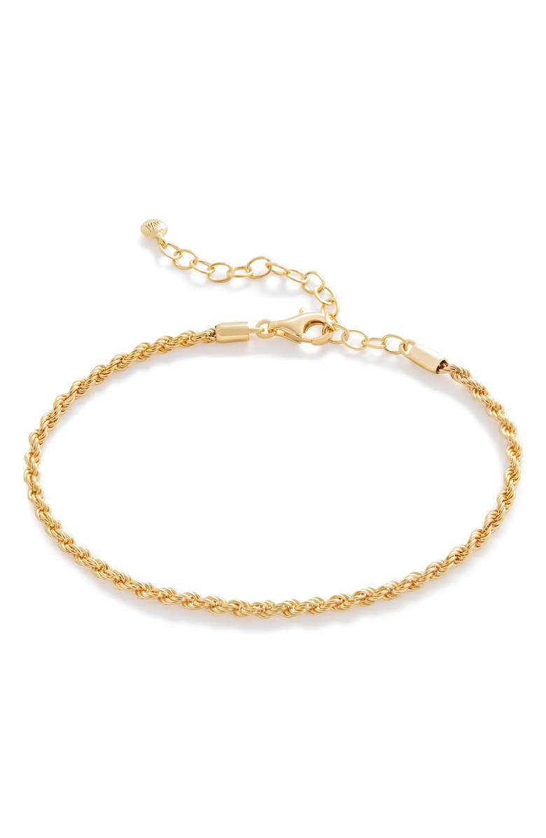 Monica Vinader Rope Chain Bracelet, Main, color, 18Ct Gold Vermeil/ Ss
