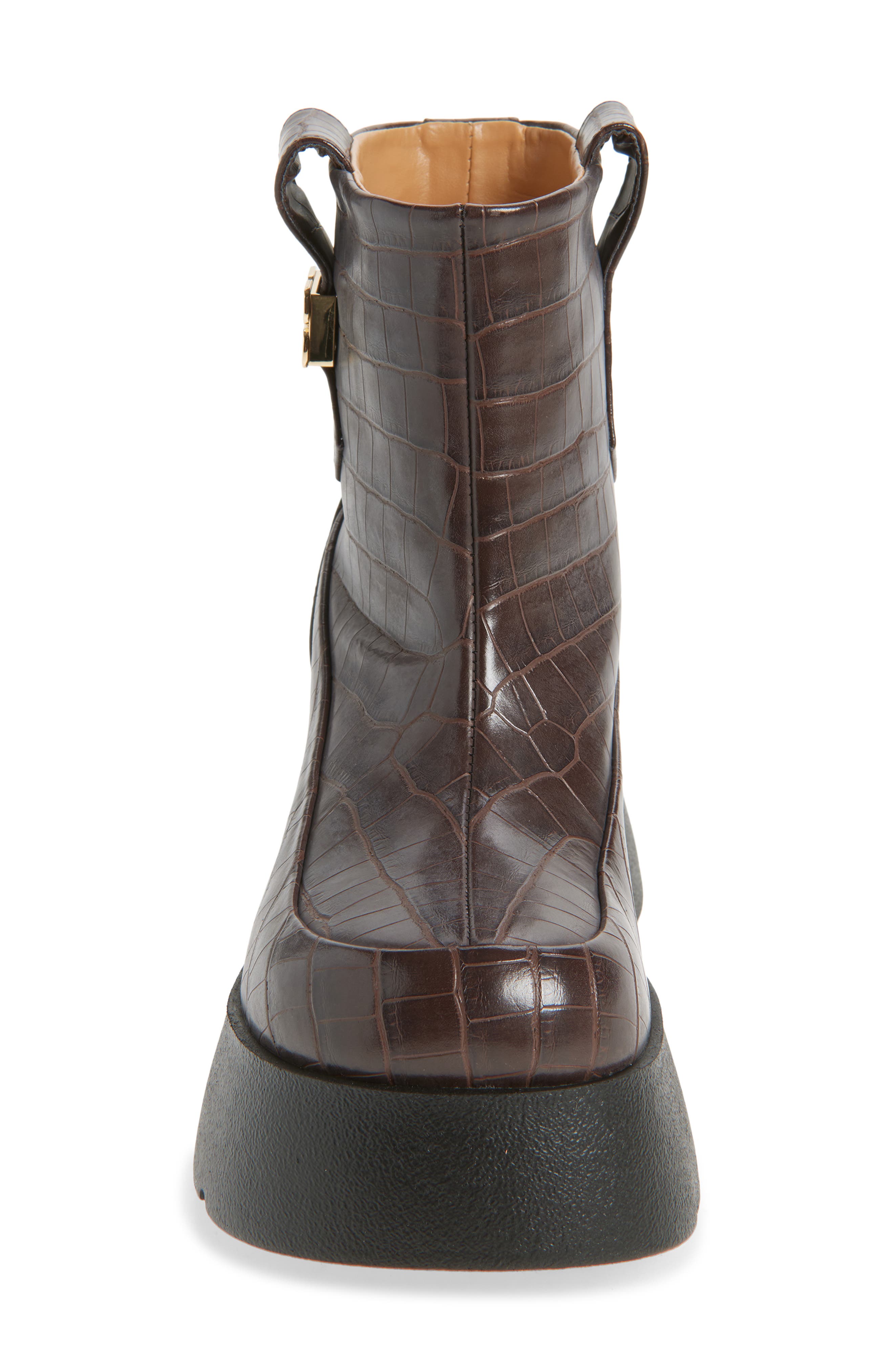 Ganni Kat Platform Bootie, Alternate, color, Chocolate Fondant