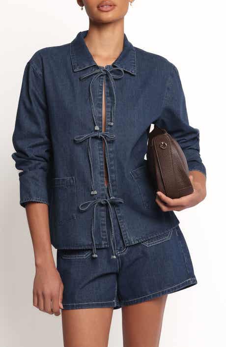 Petal & Pup Avon Bow Front Denim Shacket