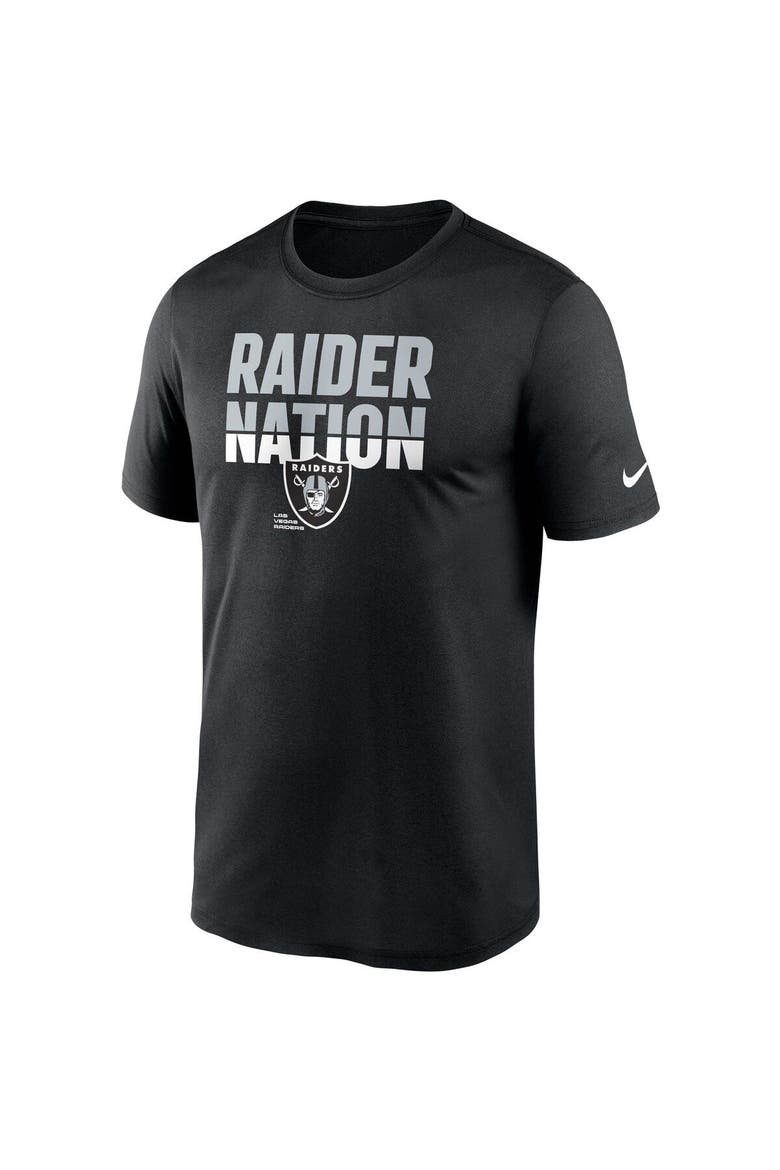Men's Nike  Black Las Vegas Raiders Legend Local Phrase Performance T-Shirt, Alternate, color, Black