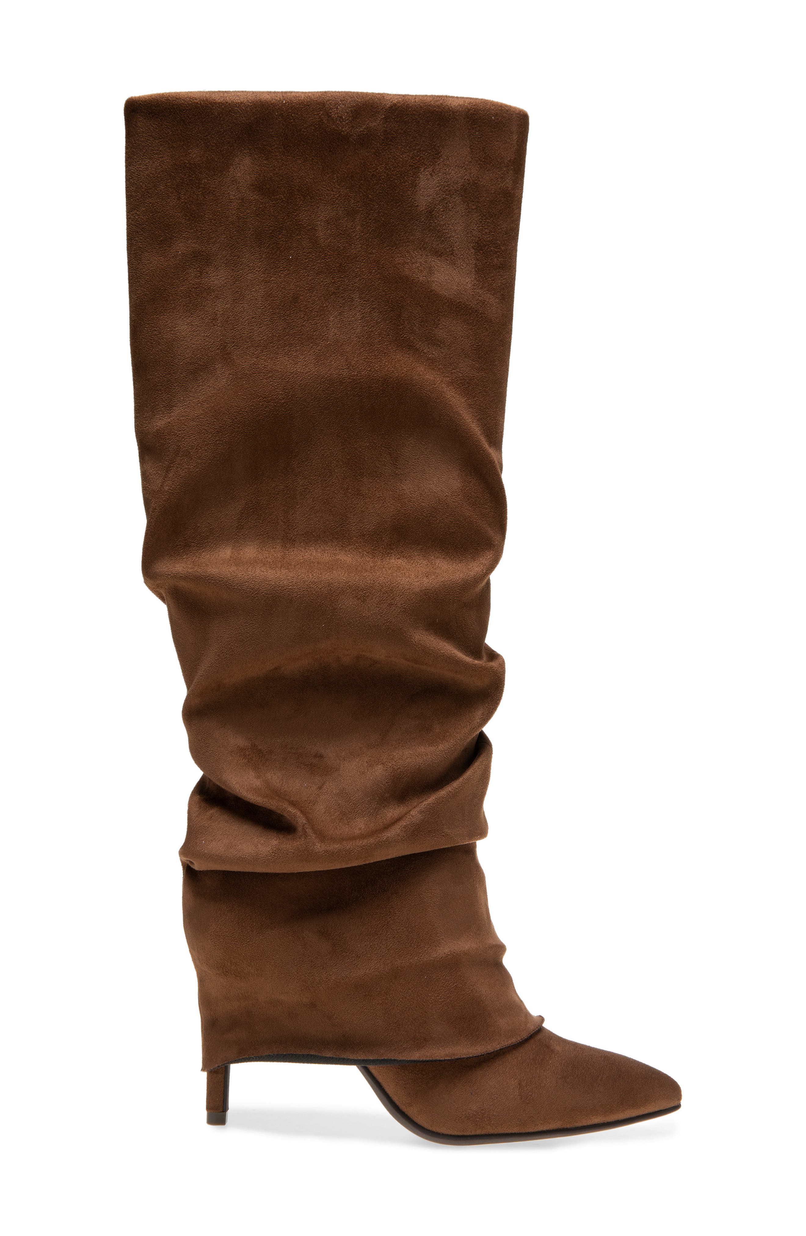 Asher Faux Leather Wedge Boot, Alternate, color, DARK BROWN