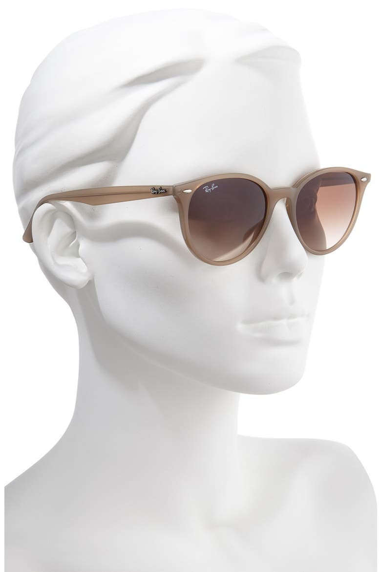 53mm Round Phantos Sunglasses, Alternate, color, OPAL BEIGE/ BROWN GRADIENT
