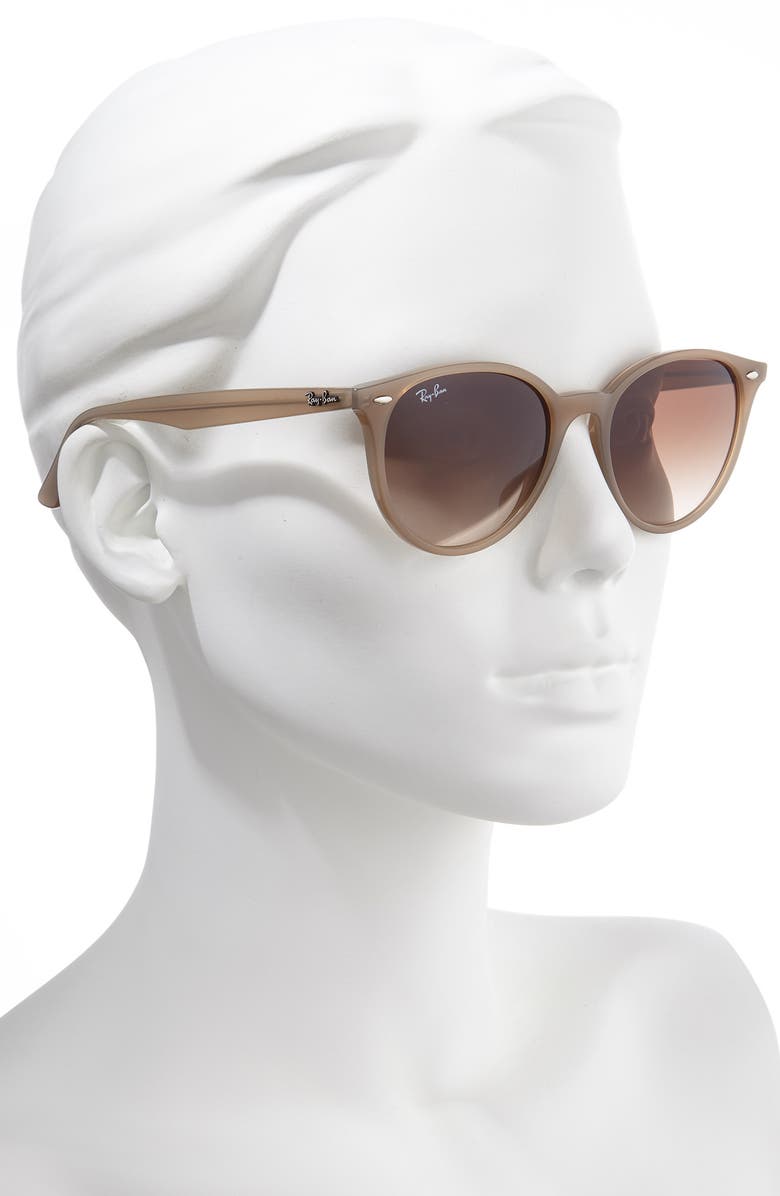 Ray-Ban 53mm Round Phantos Sunglasses, Alternate, color, Opal Beige/ Brown Gradient