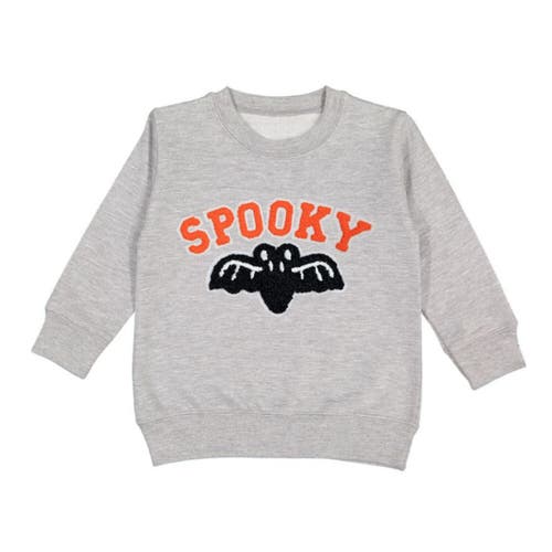 Sweet Wink Spooky Patch Halloween Sweatshirt In Gray