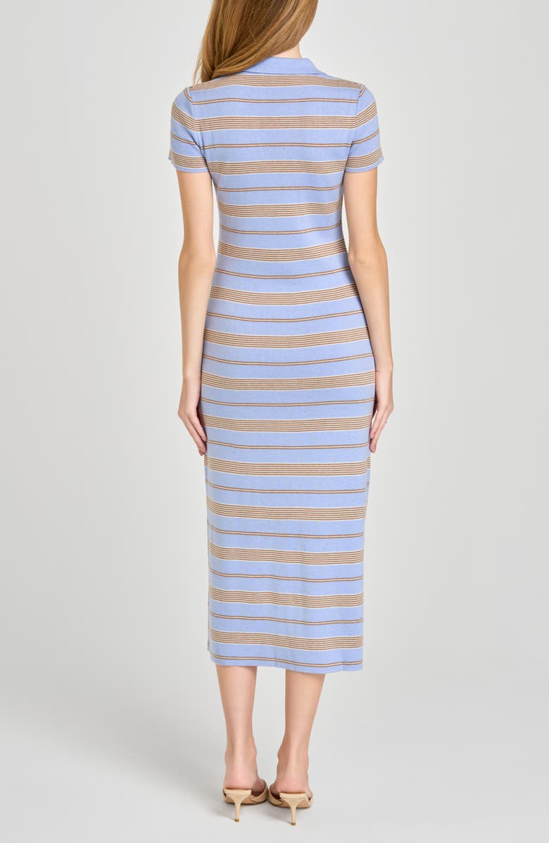 WAYF Carter Stripe Short Sleeve Sweater Dress, Alternate, color, Blue Stripe