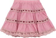 Theme Sofia Heart Bow Lace Mini Skirt