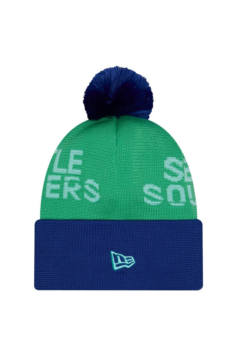 Men's New Era Green Seattle Sounders FC 2026 Jersey Hook Cuffed Pom Knit Hat, Alternate, color, Green