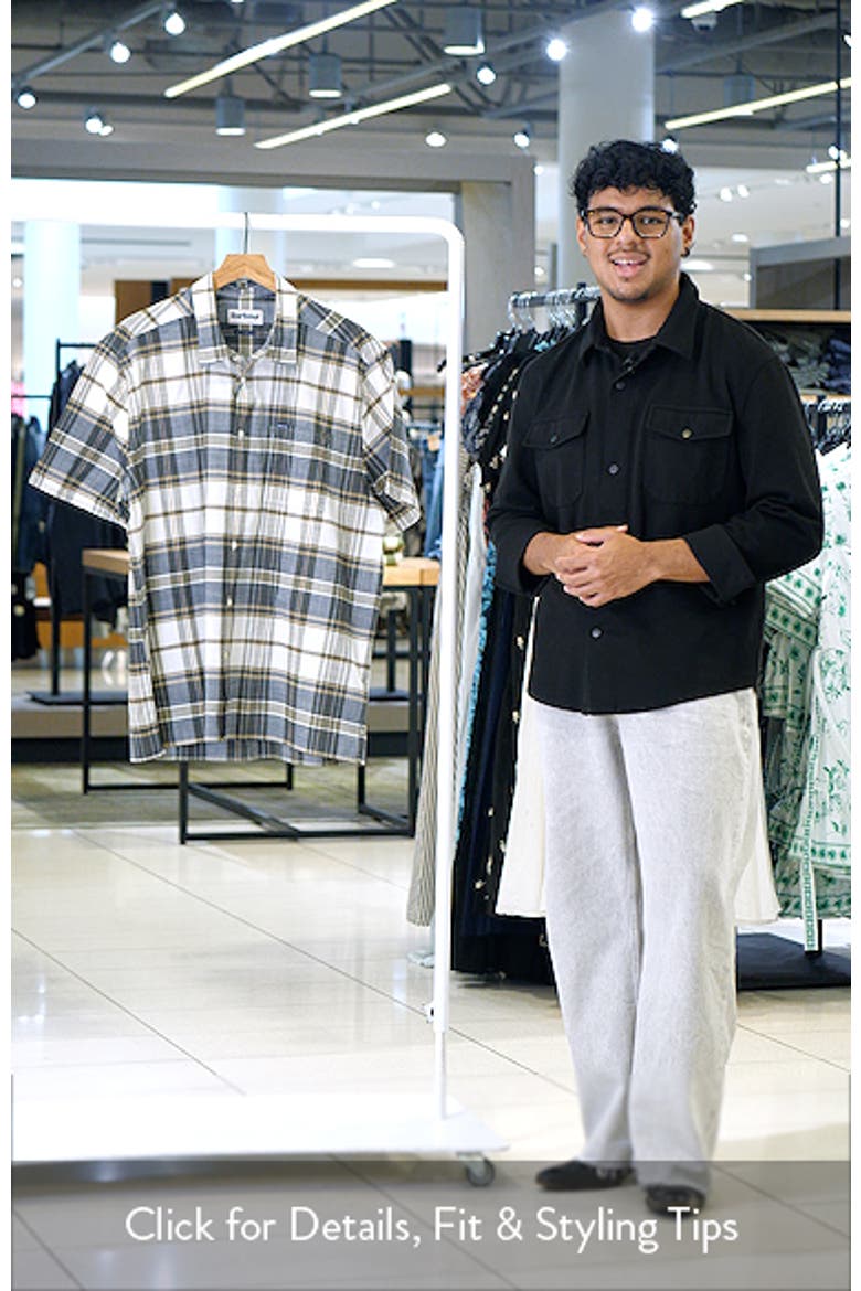 Grassbeach Plaid Short Sleeve Cotton Button-Up Shirt video