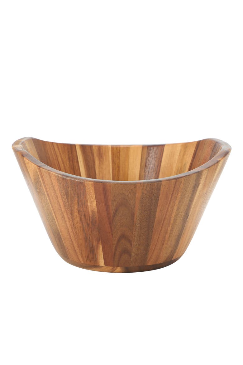 11.75 Inch Acacia Wood Deep Salad Bowl, Alternate, color, Acacia
