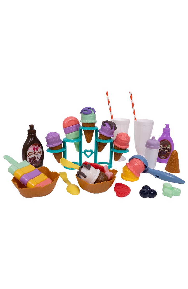 NurtureNature Ice Cream Waffle Set 56Pc Toy 3+, Main, color, Multicolored
