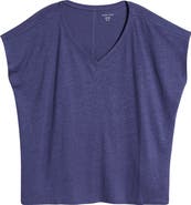 Eileen Fisher V-Neck Organic Linen T-Shirt