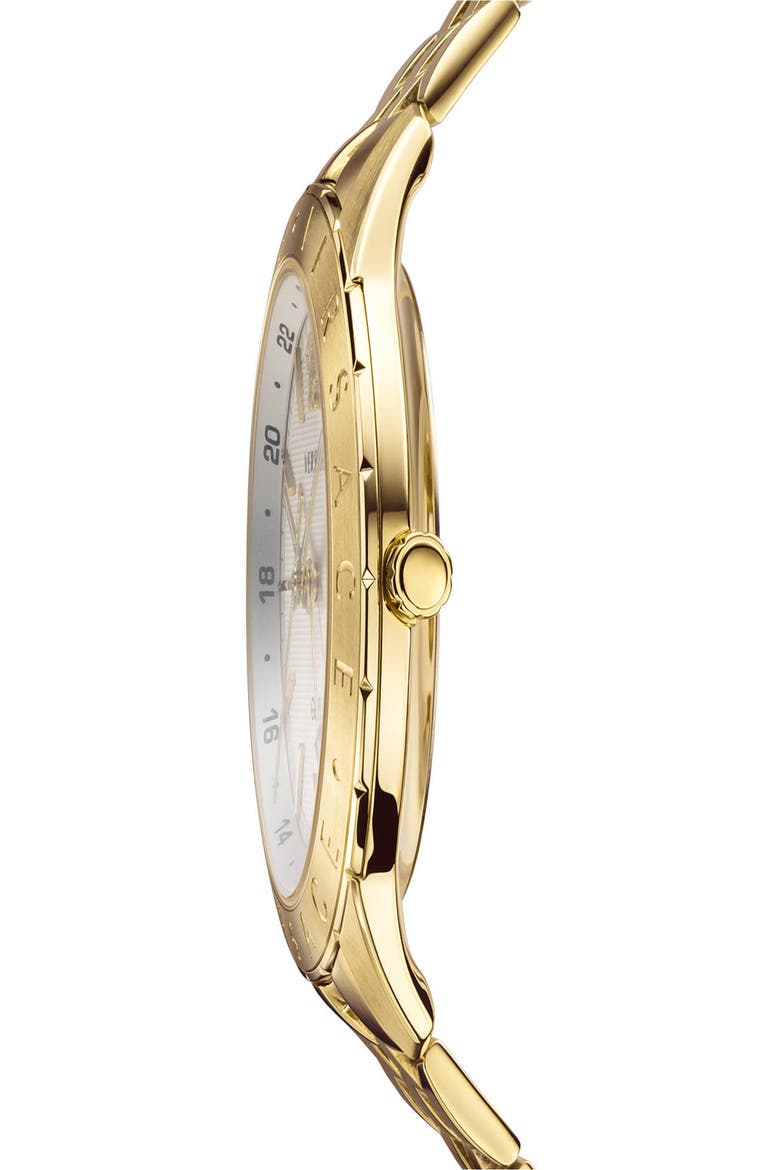 Univers Bracelet Watch, 43mm, Alternate, color, GOLD/ WHITE/ GOLD