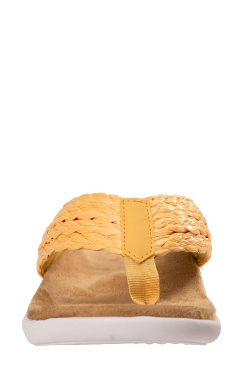 Revitalign Yumi Raffia Flip Flop In Gold