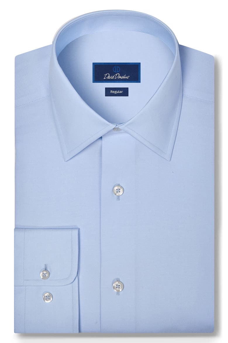Regular Fit Super Fine Twill Dress Shirt, Main, color, SKY
