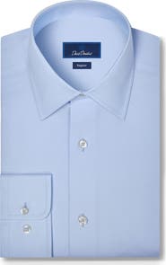 David Donahue Regular Fit Super Fine Twill Dress Shirt