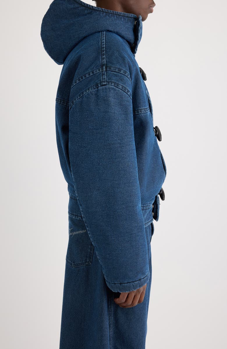 Jacquemus Le Duffle De-Nimes Hooded Jacket, Alternate, color, Navy
