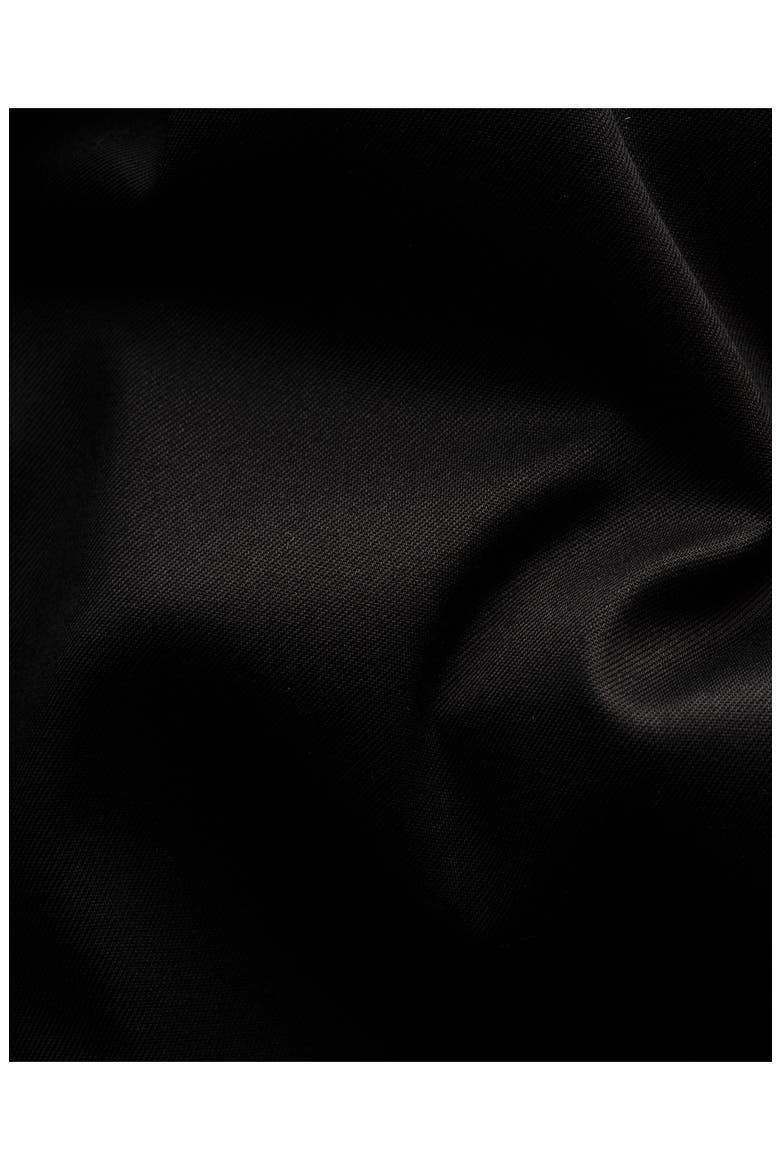 Contemporary Fit Twill Fly Front Dress Shirt, Alternate, color, BLACK
