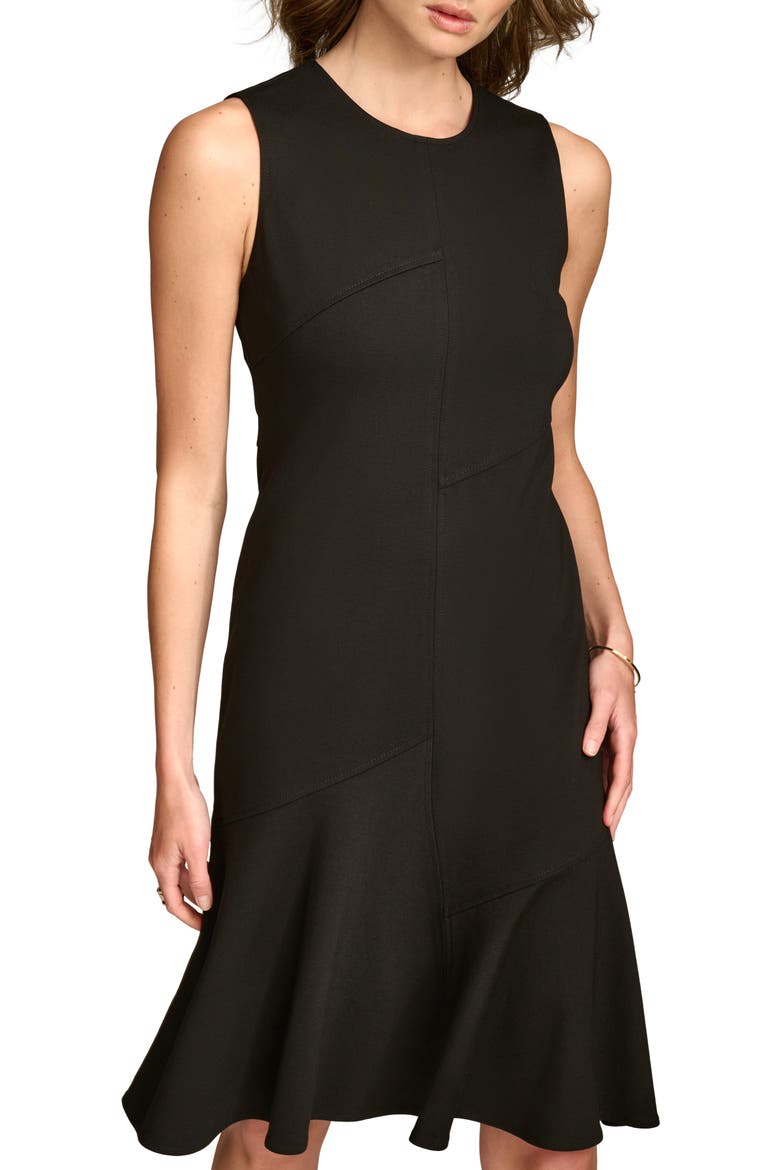 Sleeveless Ruffle Hem Dress, Alternate, color, BLACK
