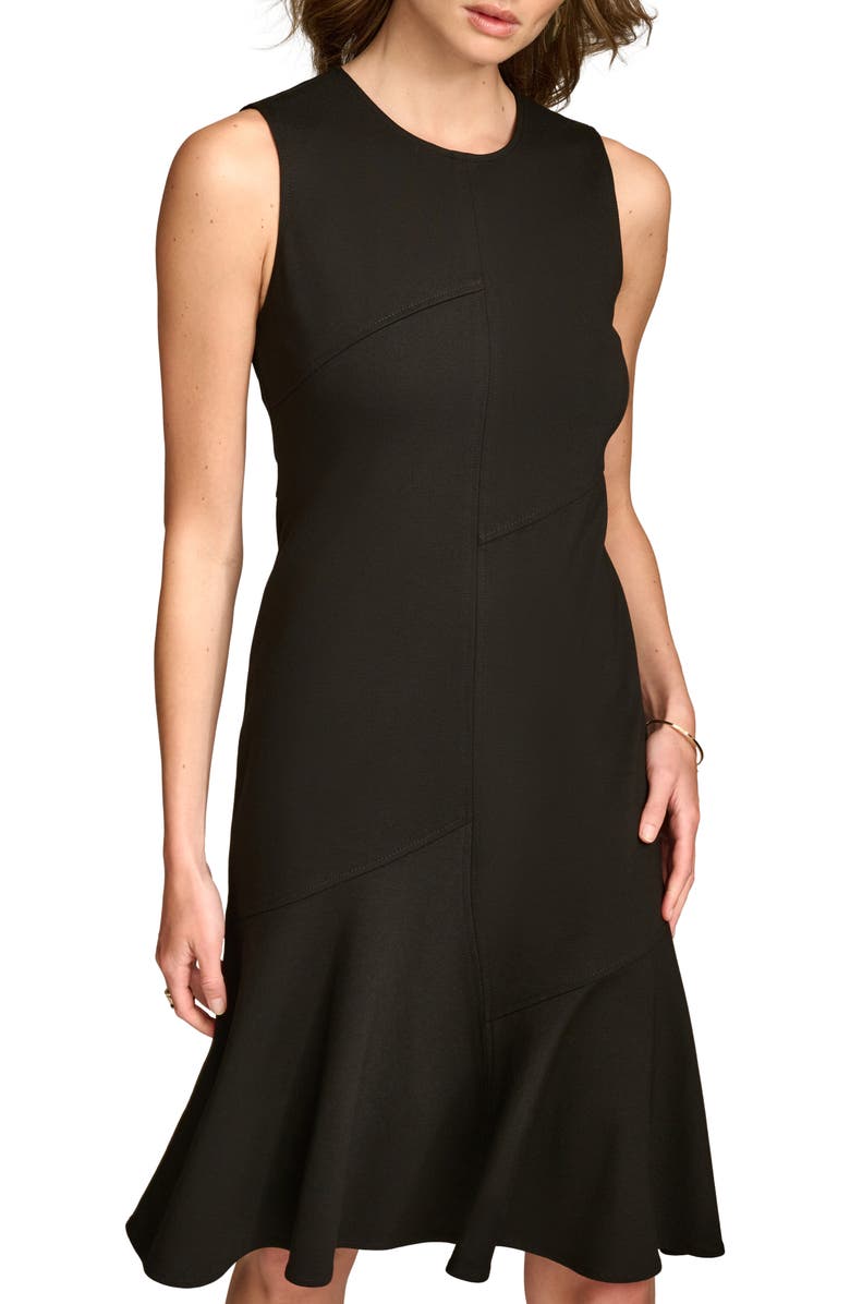 Donna Karan New York Sleeveless Ruffle Hem Dress, Alternate, color, Black