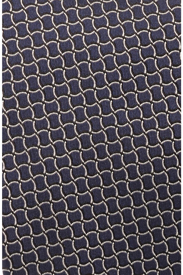 Tile Silk Tie, Alternate, color, NAVY FAN