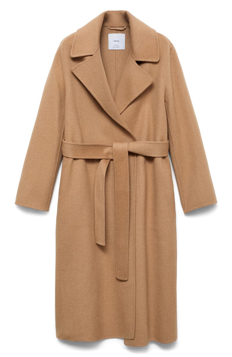 MANGO Belted Handmade Wool Blend Coat | Nordstrom