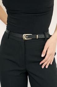 Ettika Liquid Metal Western Buckle Belt