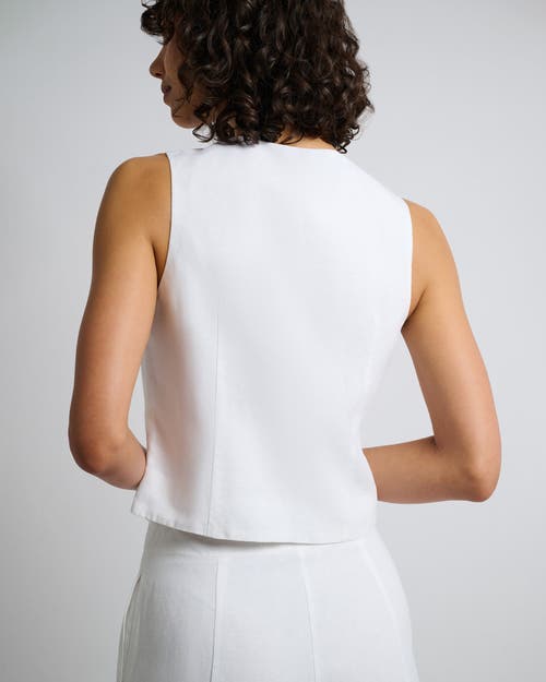 Onia Air Linen Relaxed Vest In White