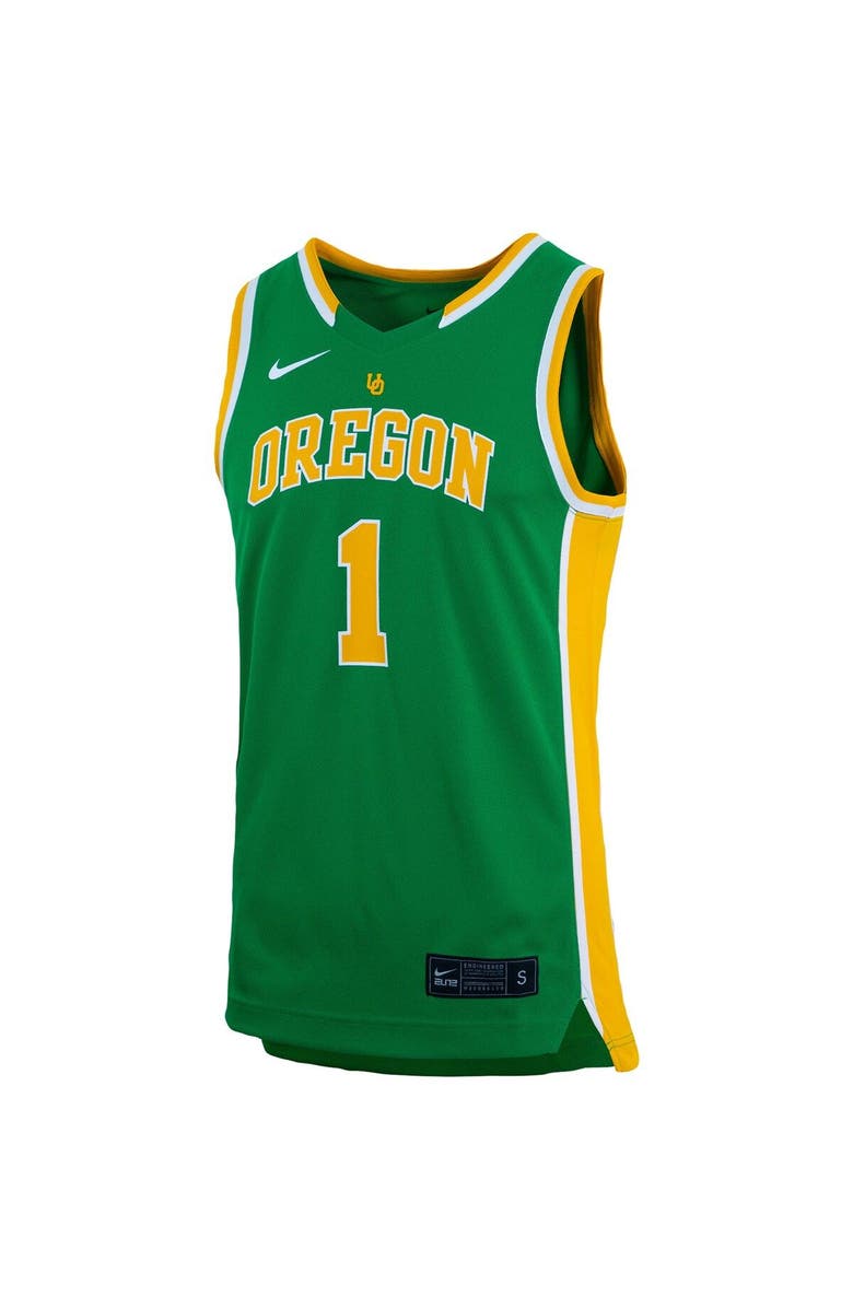 Nike Unisex Nike #1 Green Oregon Ducks Women's Basketball Throwback Replica Jersey, Alternate, color, Green