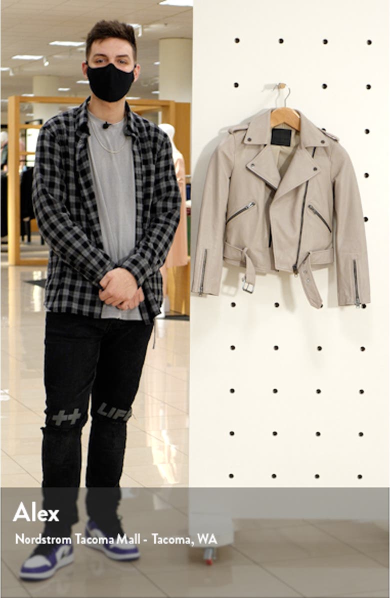 Balfern Leather Biker Jacket, sales video thumbnail