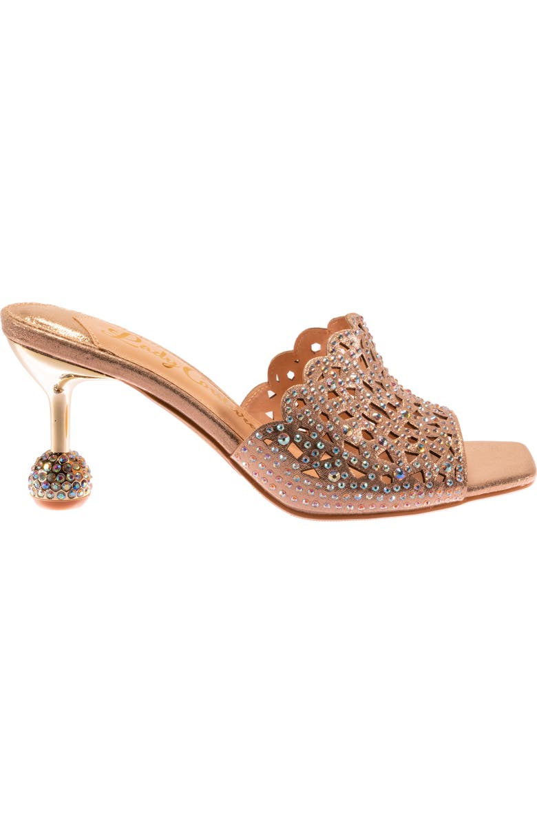 LADY COUTURE Rhinestone Laser Cut Sandal, Alternate, color, Gold