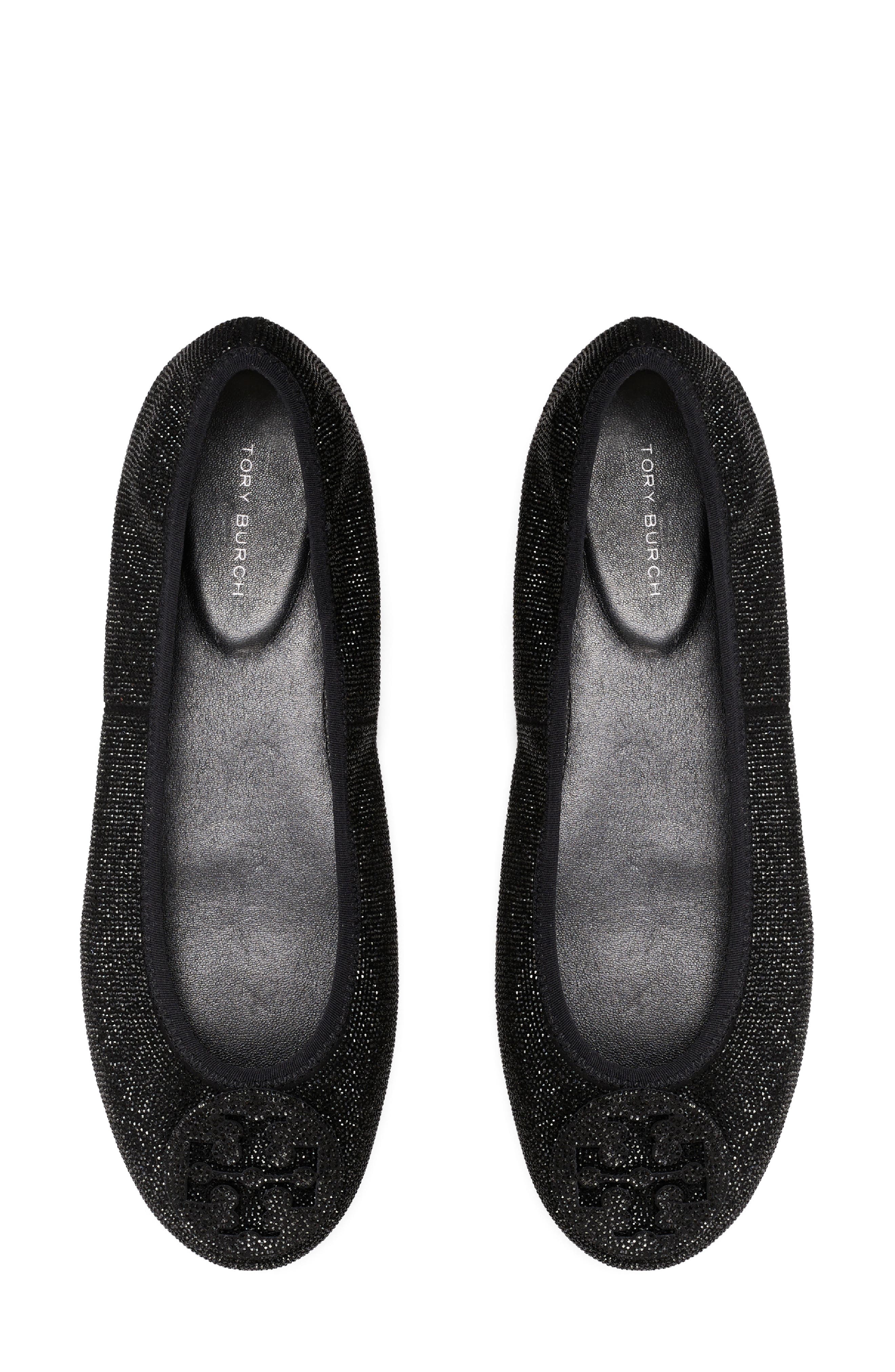 Reva Pavé Travel Ballet Flat, Alternate, color, PERFECT BLACK / PERFECT BLACK