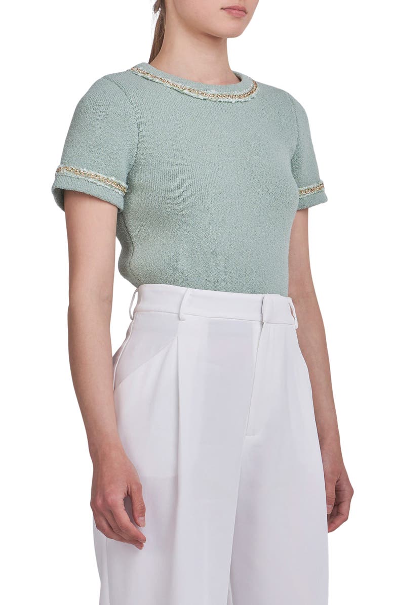 Endless Rose Chain Accent Knit Top, Alternate, color, Sage