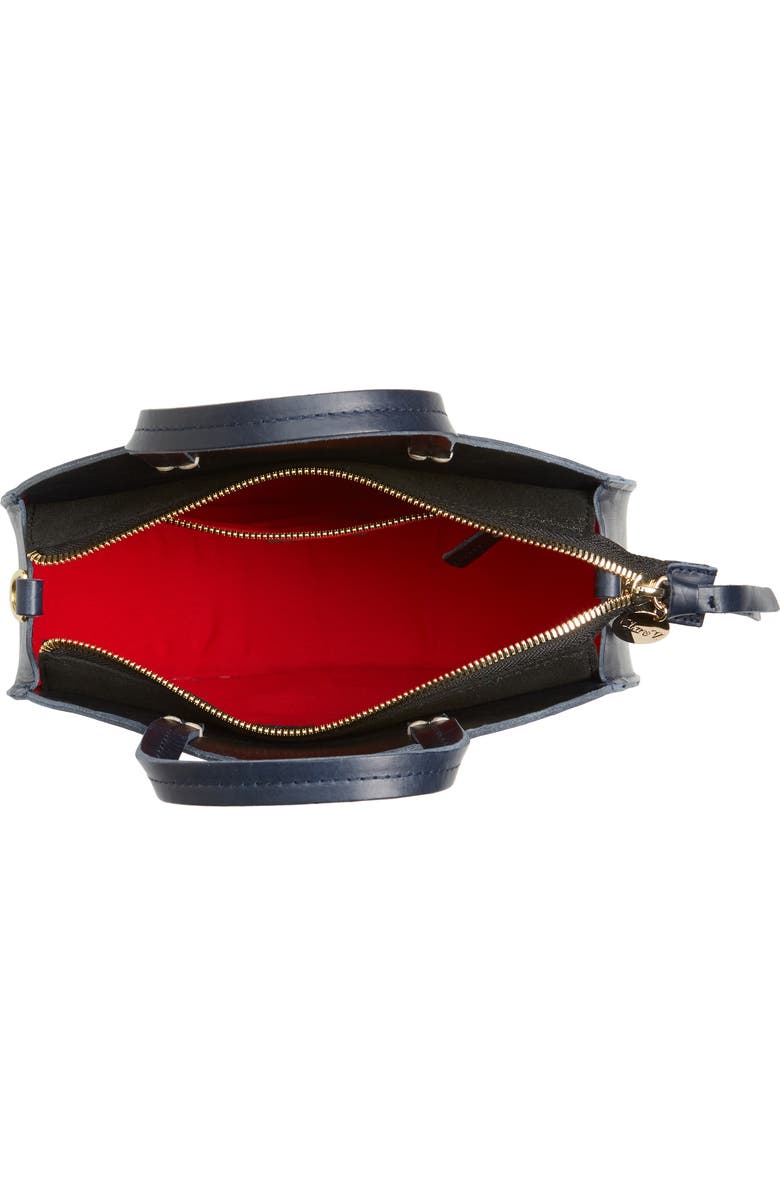 Clare V. Petite Alistair Leather Circular Crossbody Bag, Alternate, color,