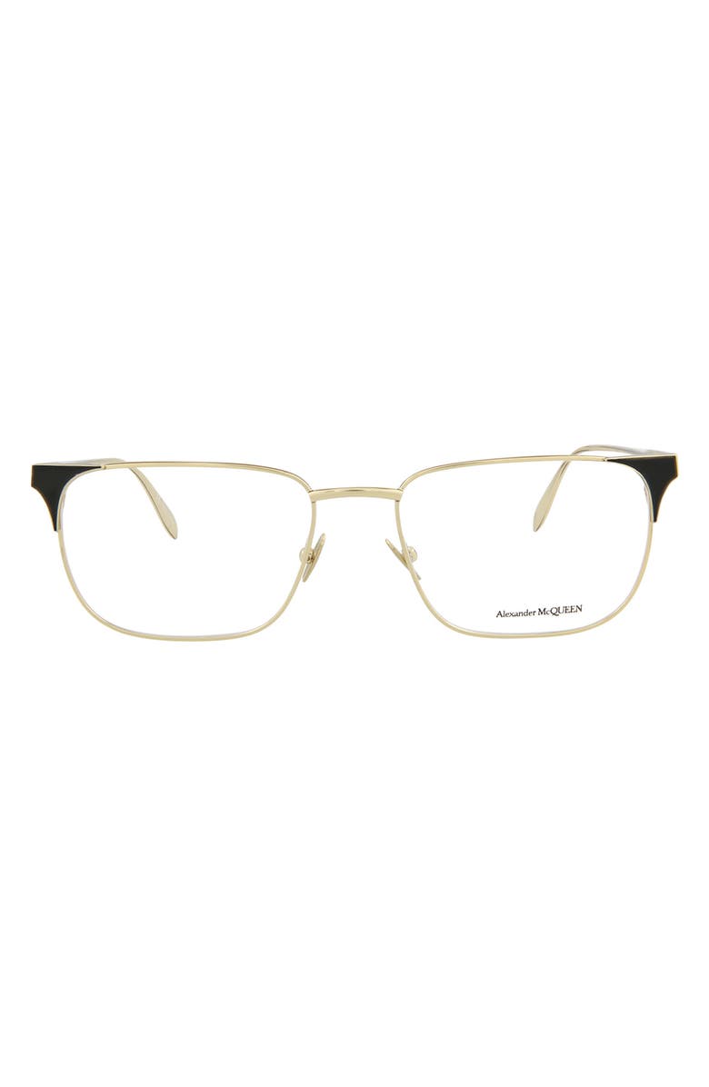 McQueen 55mm Flared Square Optical Glasses, Main, color,