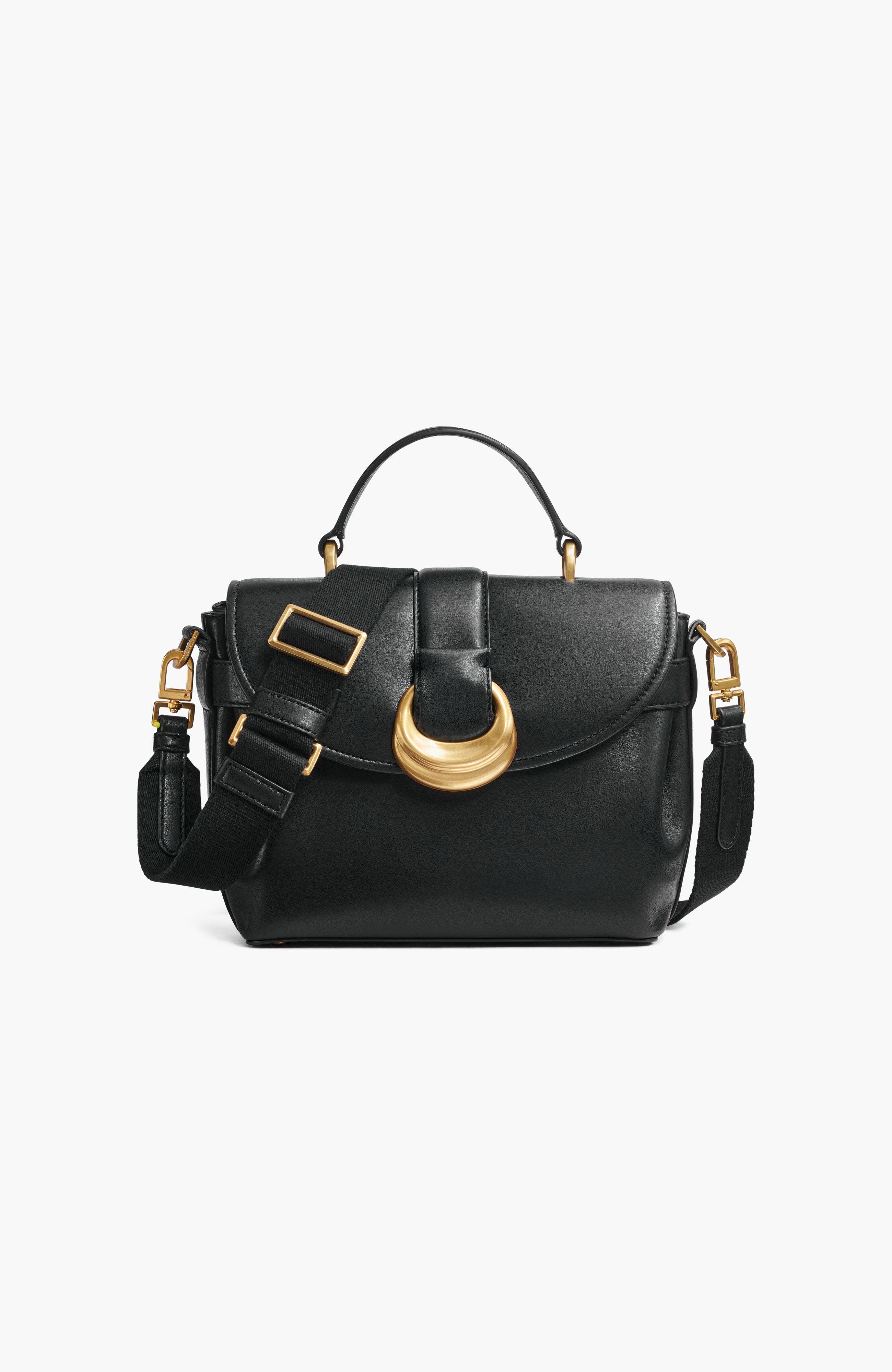 Donna Karan New York Valley Stream Satchel, Main, color, Blk/Gold