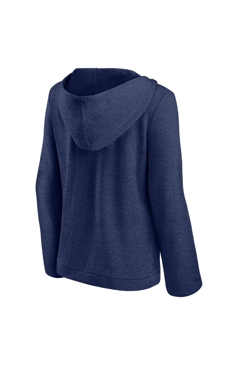 FANATICS Women's Fanatics Branded Heather Navy Chicago Bears First Team Flowy Cropped Pullover Hoodie, Alternate, color,