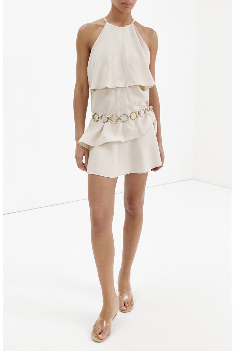 Ruffled Modal Blend Dress, Main, color, ECRU