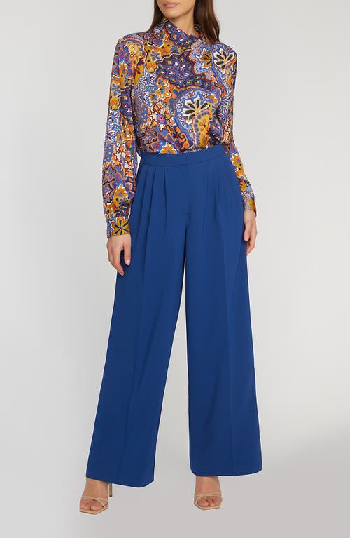 Elie Tahari The Rita Pleated Straight-leg Pants In Twilight
