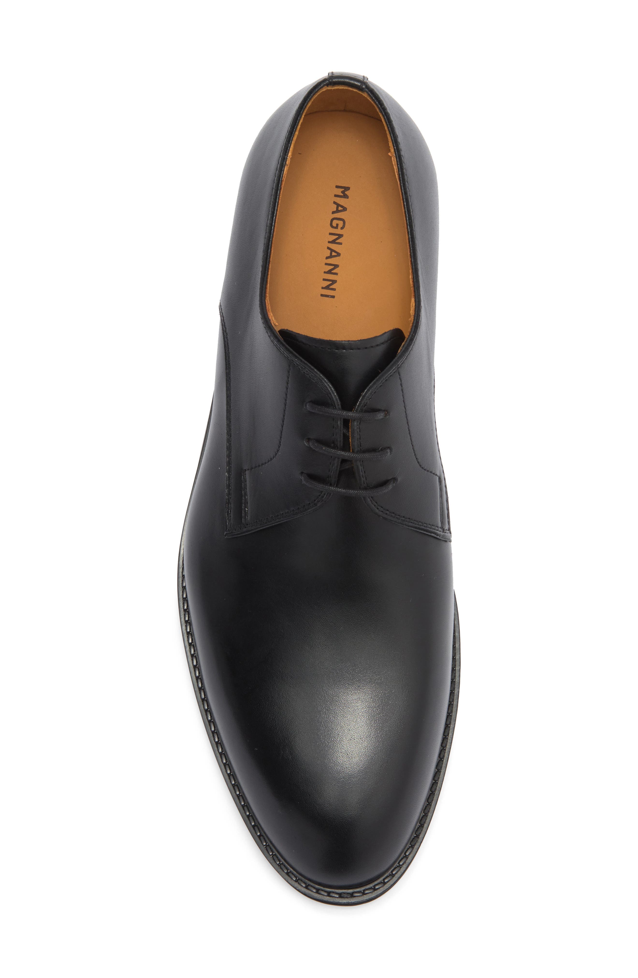 Magnanni Eddison Plain Toe Derby, Alternate, color, Black