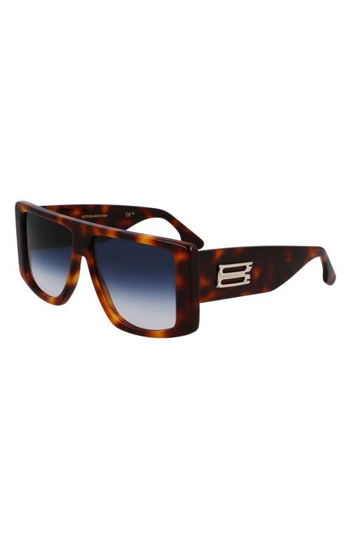 Victoria Beckham Vb Monogram 51mm Rectangular Sunglasses In Blue