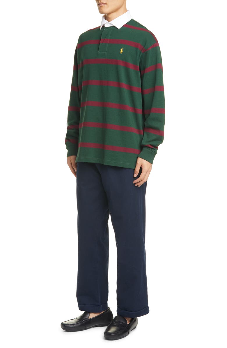 Polo Ralph Lauren Big Yarn Dye Stripe Rugby Shirt, Alternate, color, 