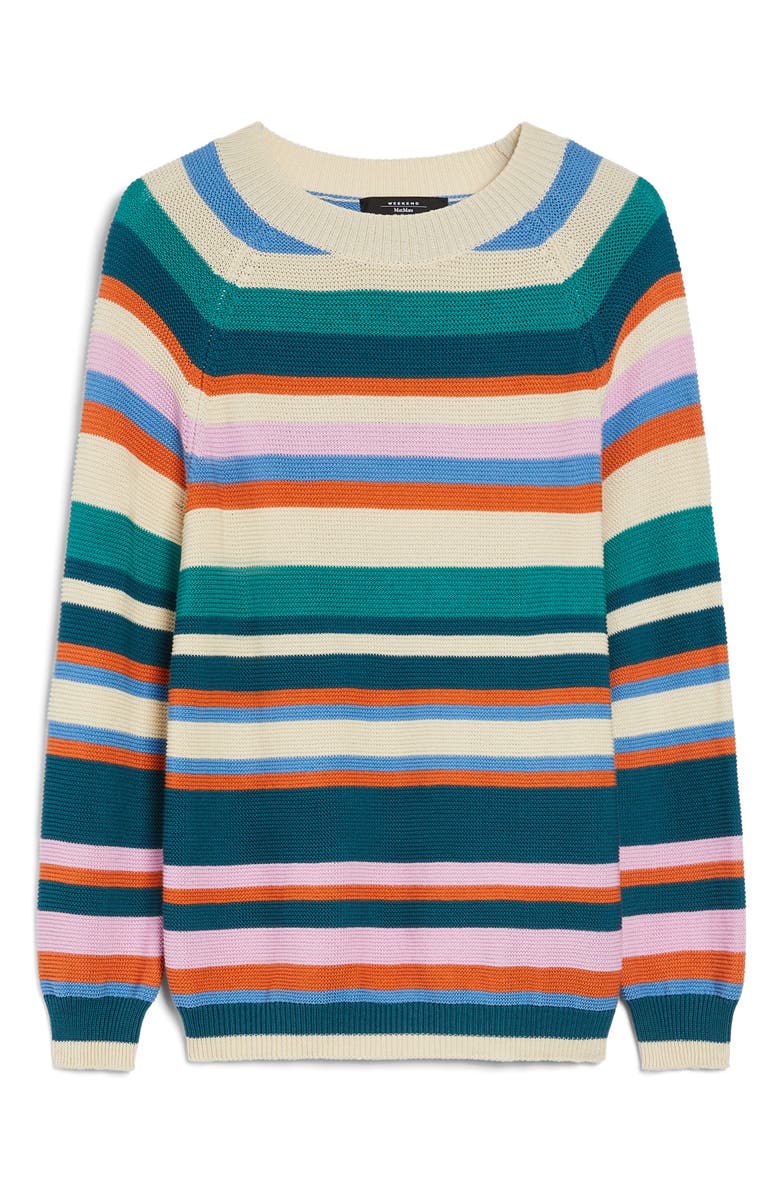 Weekend Max Mara Linz Stripe Cotton Sweater, Alternate, color, 