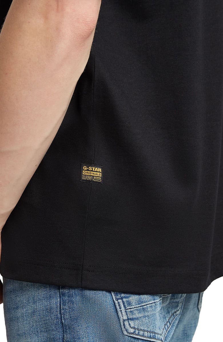 G-STAR Sprayed 89 Boxy Organic Cotton Graphic T-Shirt, Alternate, color, Dark Black