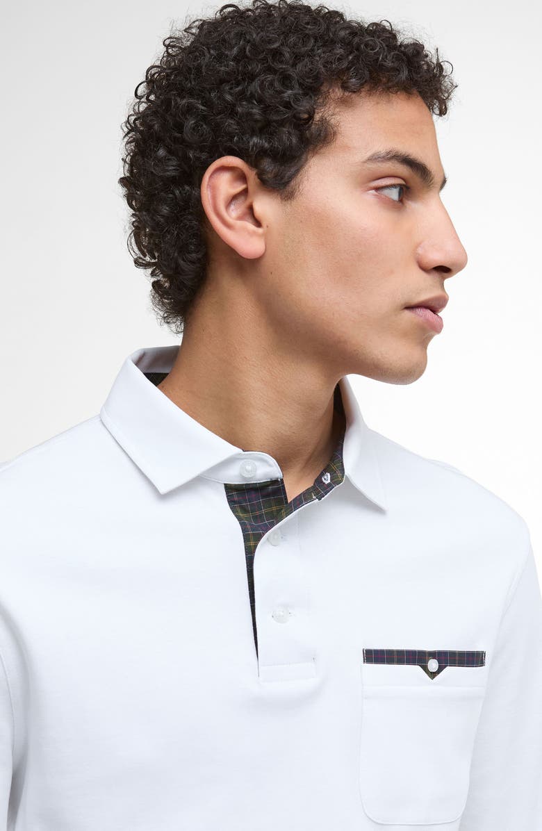 Barbour Corpatch Long Sleeve Polo, Alternate, color, White