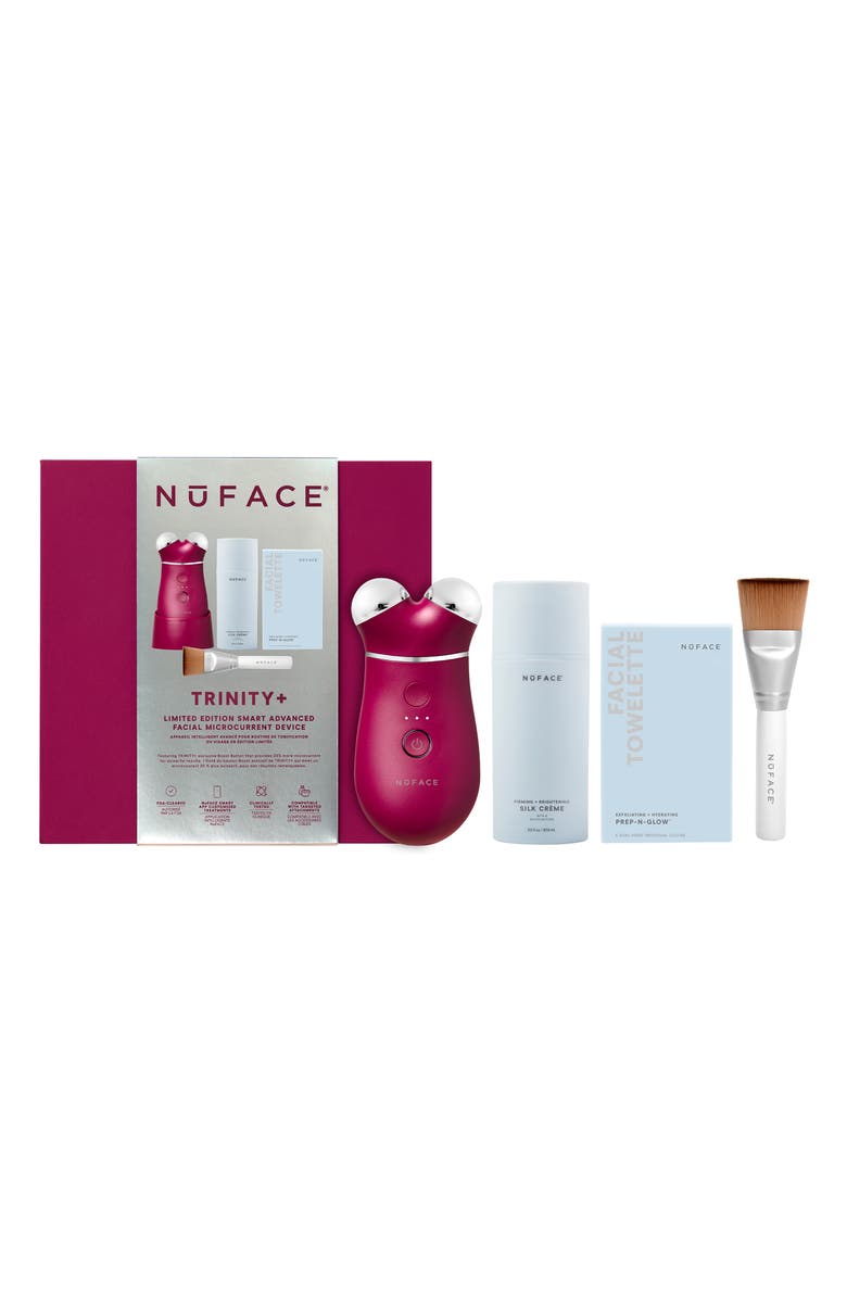 NuFACE<sup>®</sup> TRINITY+ Smart Advanced Facial Microcurrent Device Kit $502 Value, Main, color, Velvet Rose
