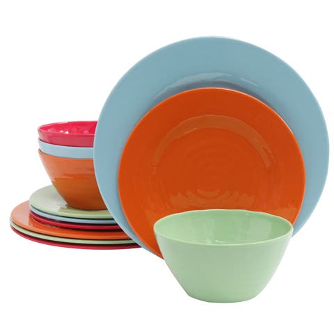 Brist 12 Piece Melamine Dinnerware Set