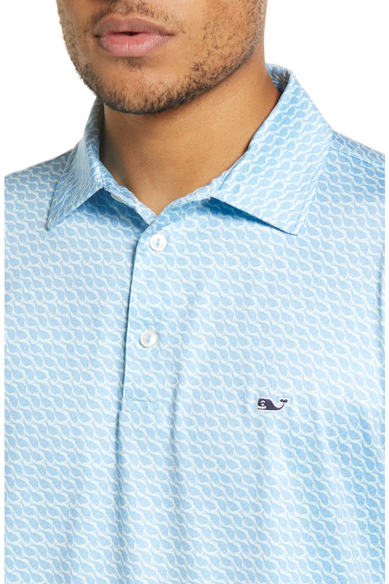Men's Sankaty Performance Polo, Alternate, color, FISH OCEAN BREEZE