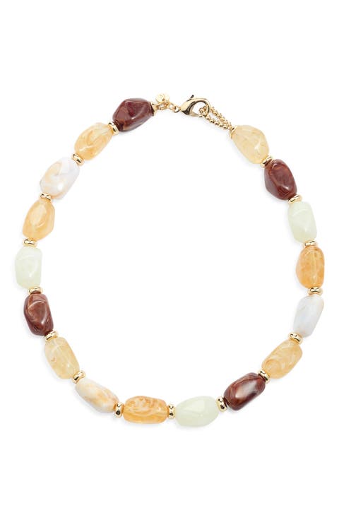 Organic Faceted Bead Necklace